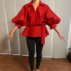 Red statement top